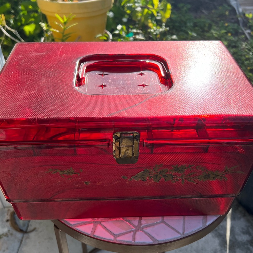 Vintage Lucite Makeup Case